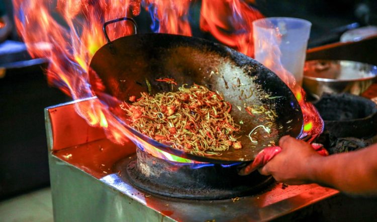 técnica del wok